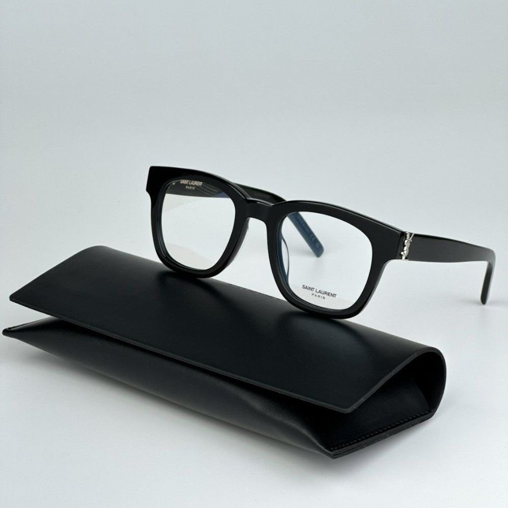 NEW Saint Laurent SLM124 OPT 001 Black Cat Eye Unisex Eyeglasses